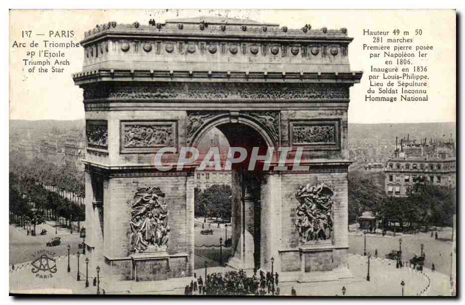 Paris CPA Arc de Triomph 