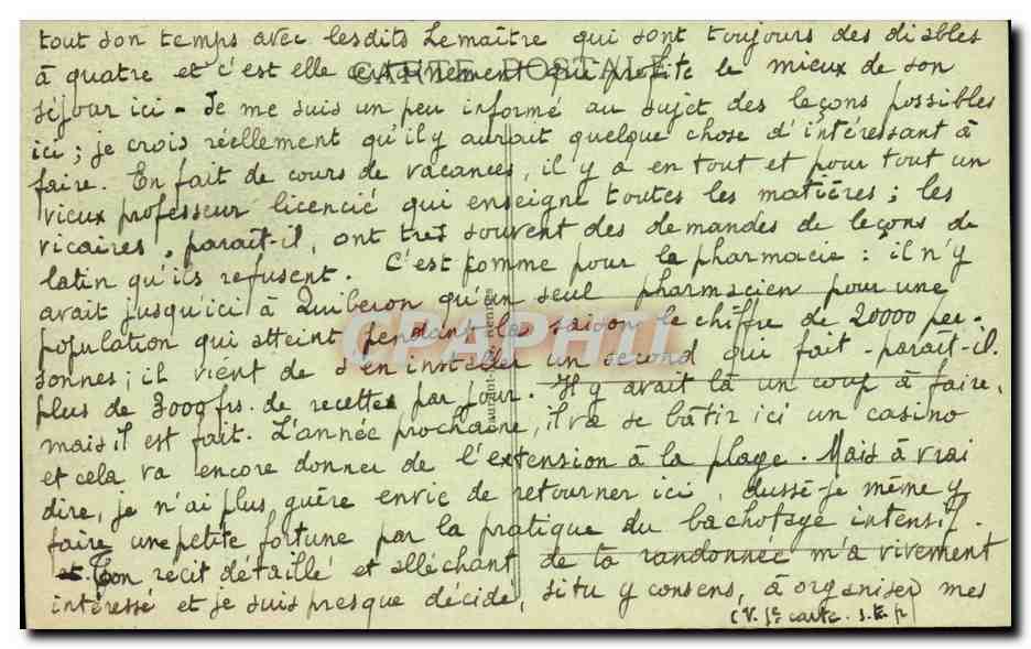 Halbinsel Quiberon — Bogen und Strand von Port-Blanc — Punkt des Observatoriums — Nr. 1219 — Rückseite