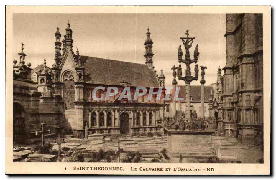 Saint Thegonnec CPA Le calvaire et l'ossuaire