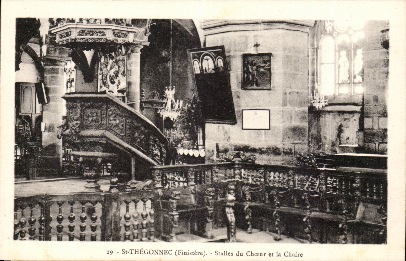 Saint Thegonnec CPA Stalles du choeur et la chaire