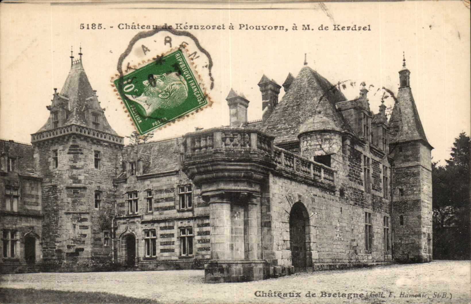 CPA Chateau de Keruzoret a Plouvorn a M de Kerdrel