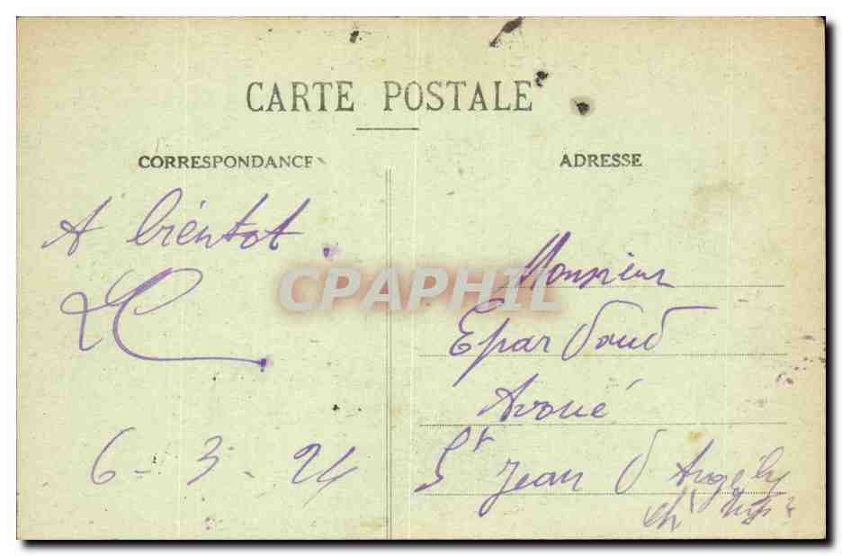 CPA Chateau de Keruzoret a Plouvorn a M de Kerdrel — Rückseite