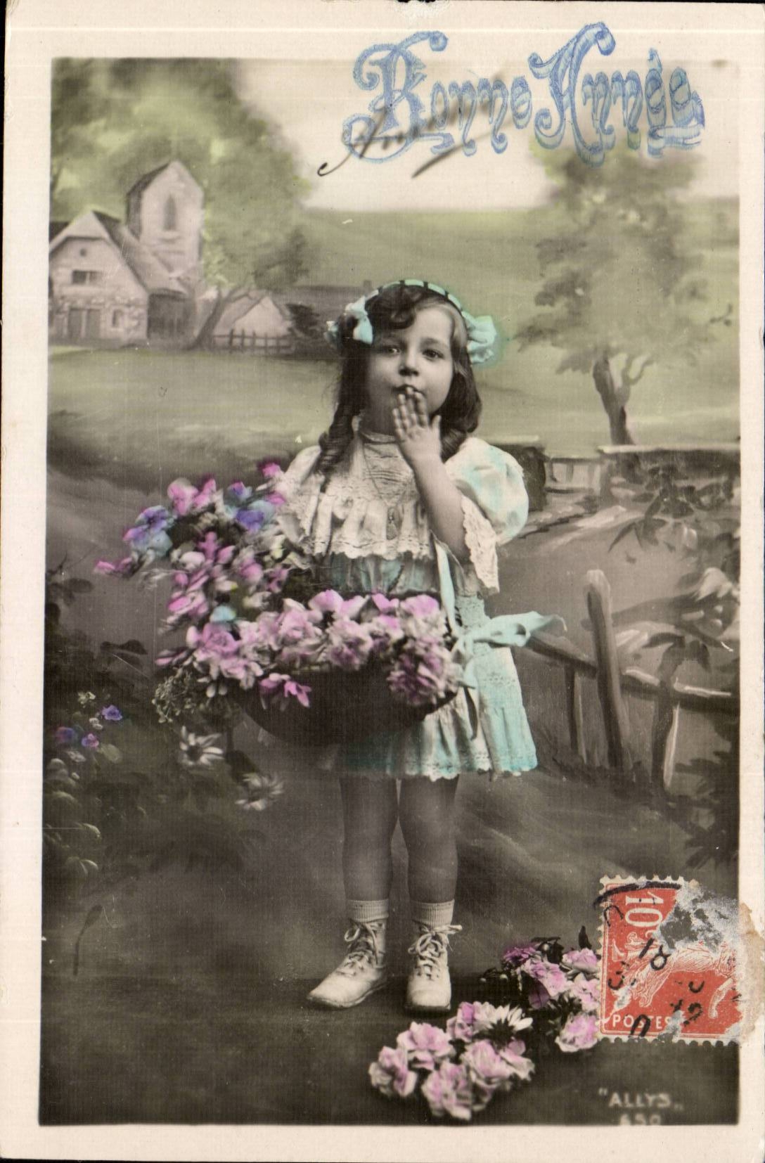 CPA Fantaisie Enfant Bonne annee