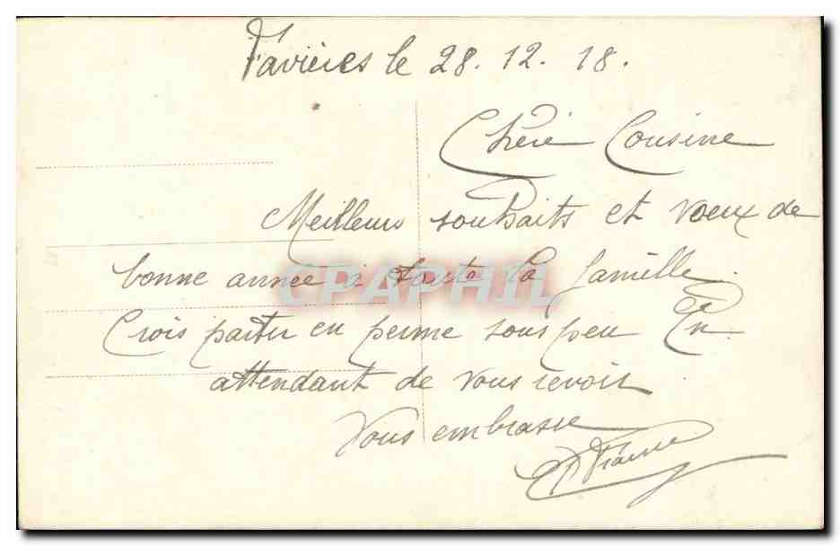 CPA Fantaisie Fleurs Bonne annee — Verso