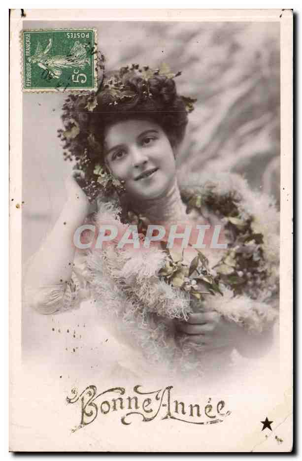 CPA Fantaisie Femme Bonne annee