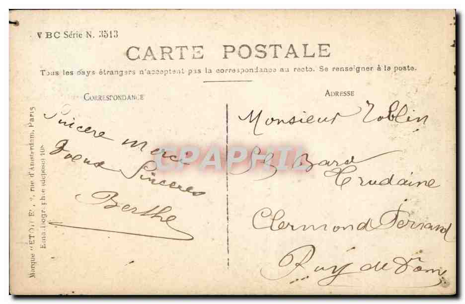 CPA Fantaisie Femme Bonne annee — Rückseite