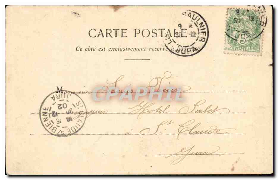 CPA Fantaisie Femme Bonne annee — Rückseite