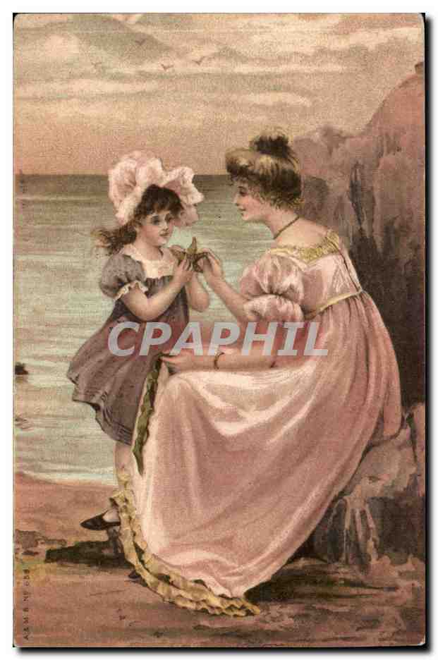 CPA Fantaisie Femme et enfant