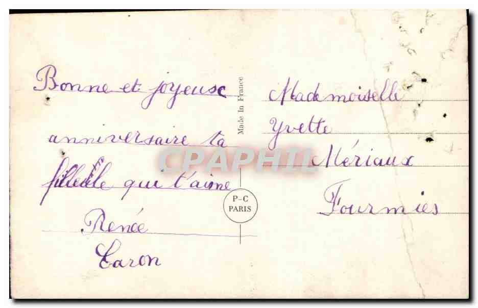 CPA Fantaisie Enfant — Rückseite
