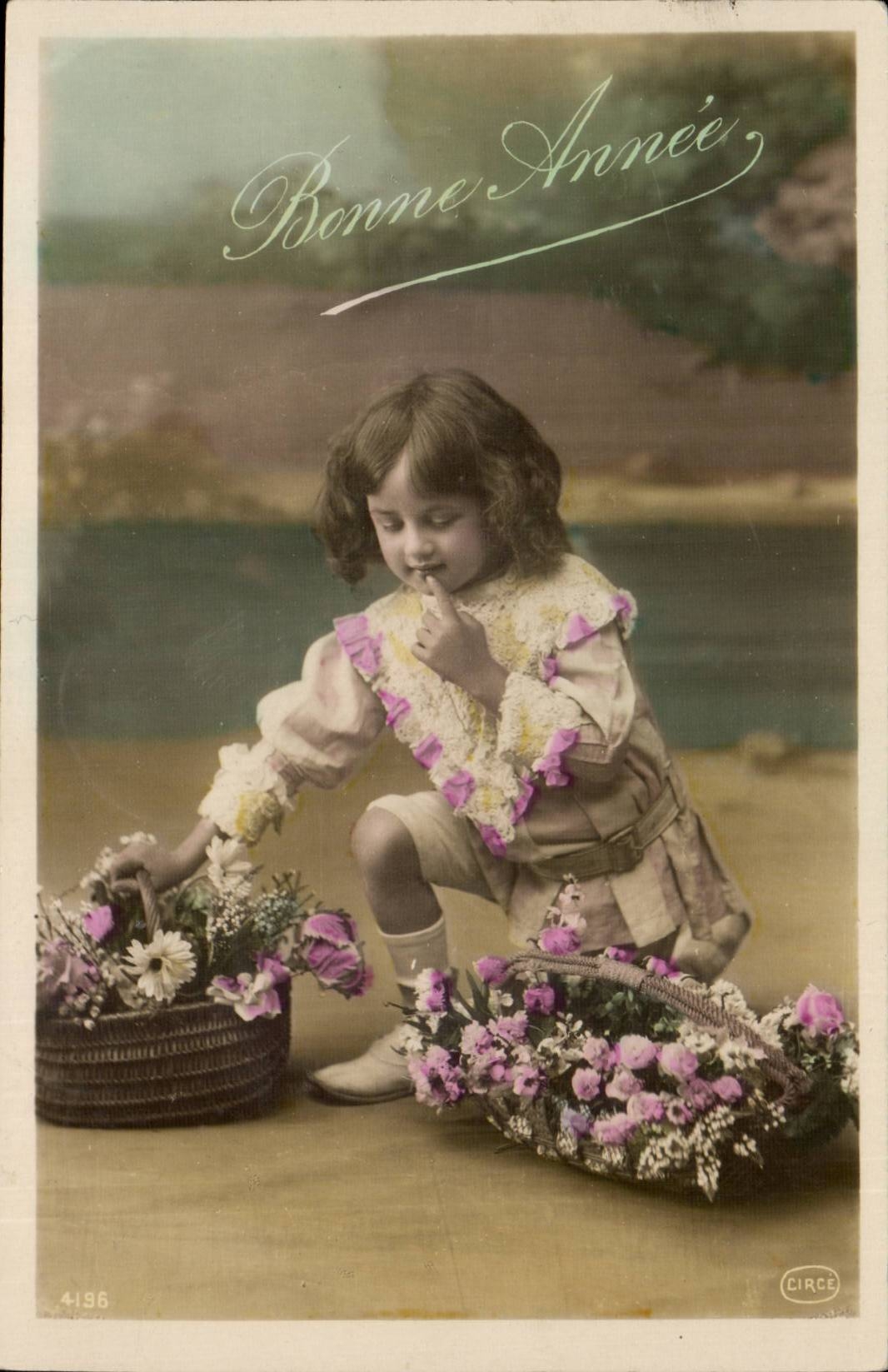 CPA Fantaisie Bonne annee Enfant