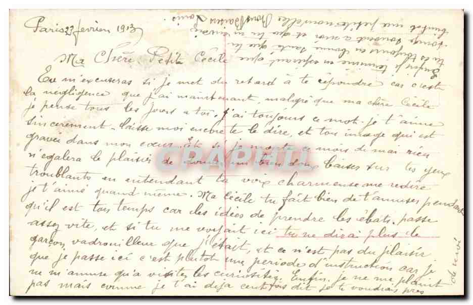 CPA Fantaisie Couple Le reve — Rückseite