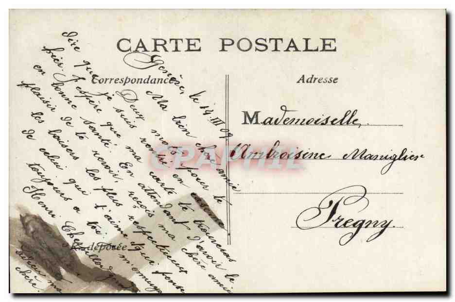 CPA Fantaisie Couple CE bouquet tendre et discret  — Rückseite