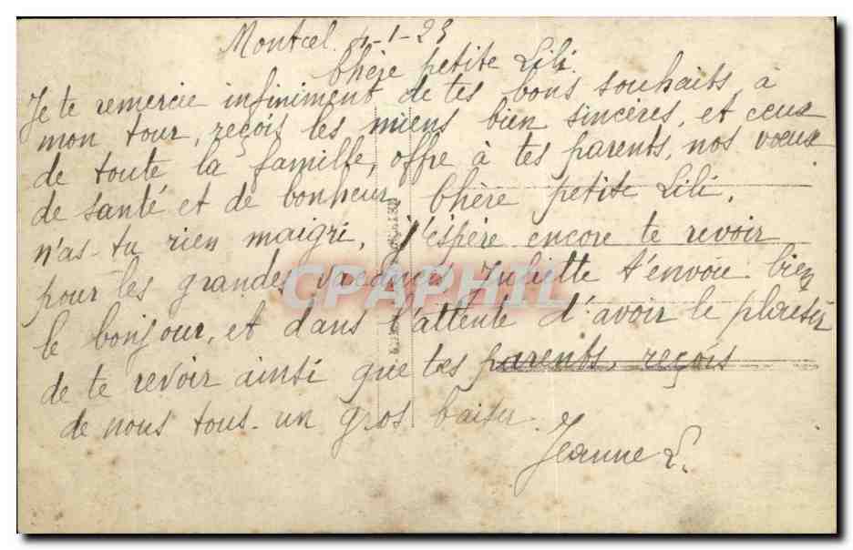 CPA Fantaisie Enfant Fer a cheval — Verso
