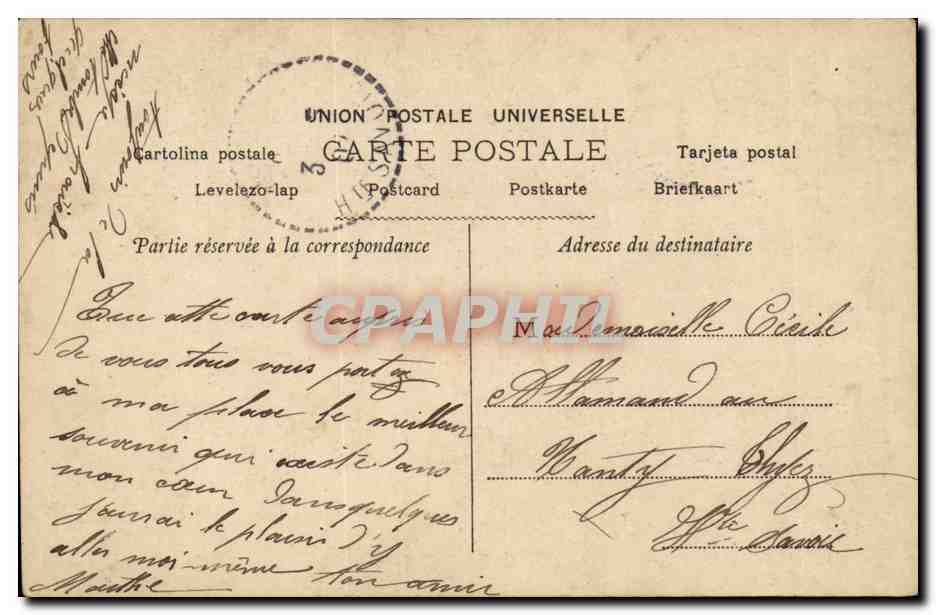 Femme avec fleurs — scène de jardin — éditeur S, n°1548 — Reverso