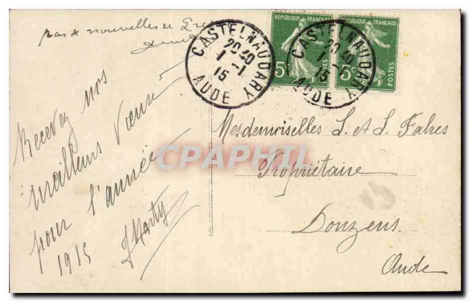 CPA Fantaisie Enfants Heureuse Annee — Rückseite
