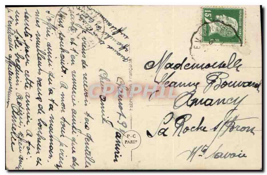 CPA Fantaisie Femme Bonne annee — Rückseite