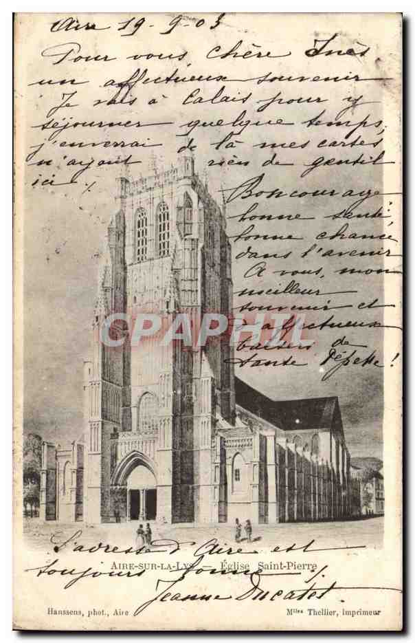 Aire sur La Lys CPA Eglise Saint Pierre