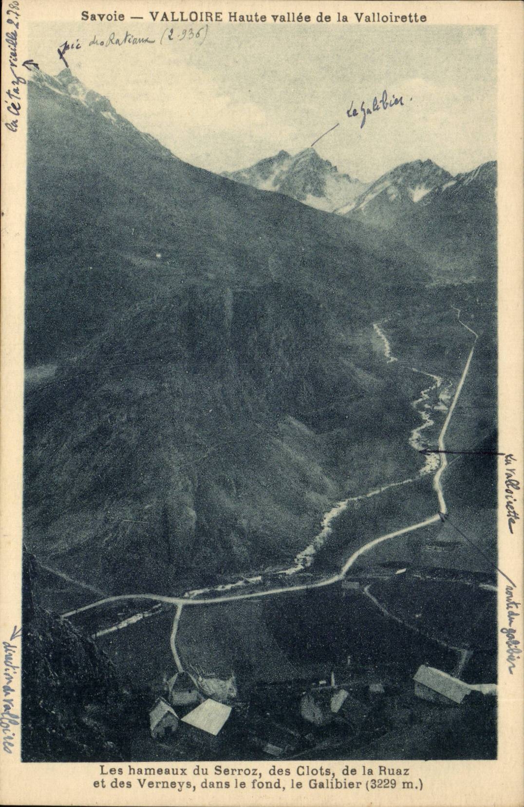 Savoie CPA Valloire Haute vallee de la Valloirette Les hameaux du Serroz des Clots de la Ruaz et des Vernesy Galibier