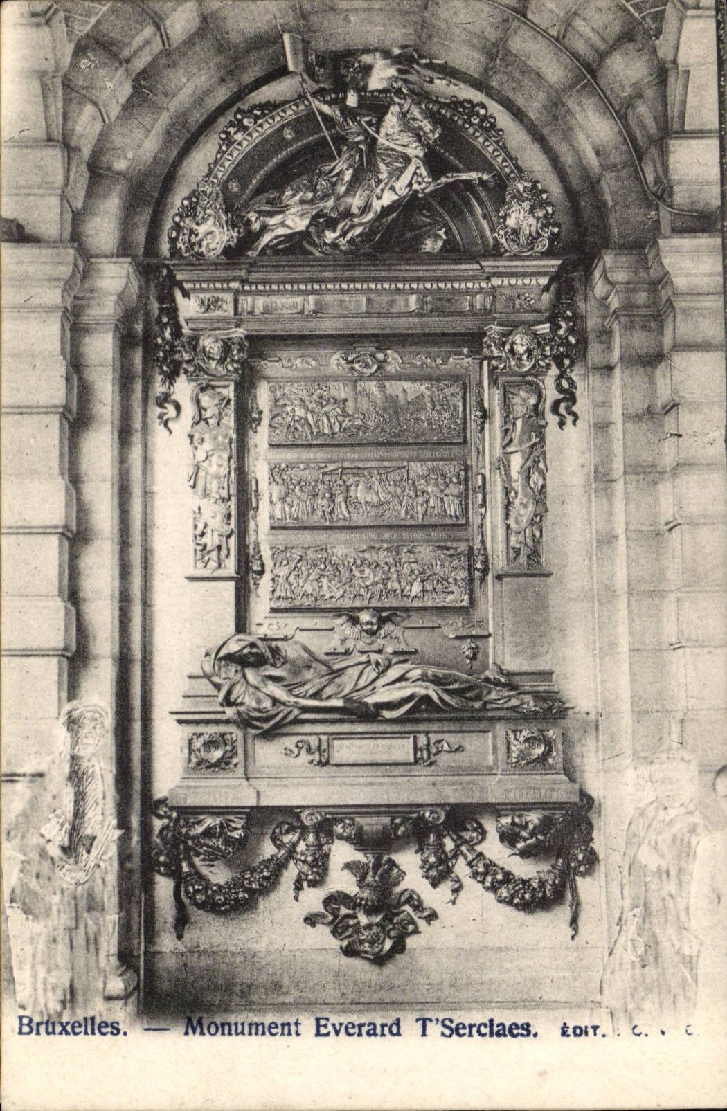 Belgie Belgique Bruxelles CPA Monument Everard T SErclaes