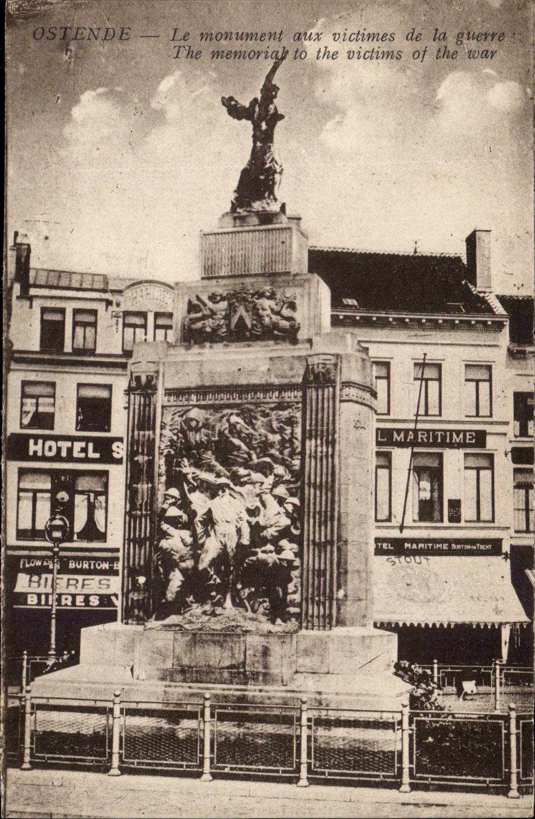Belgie Belgique ostende CPA Le monument des victimes de la guerre