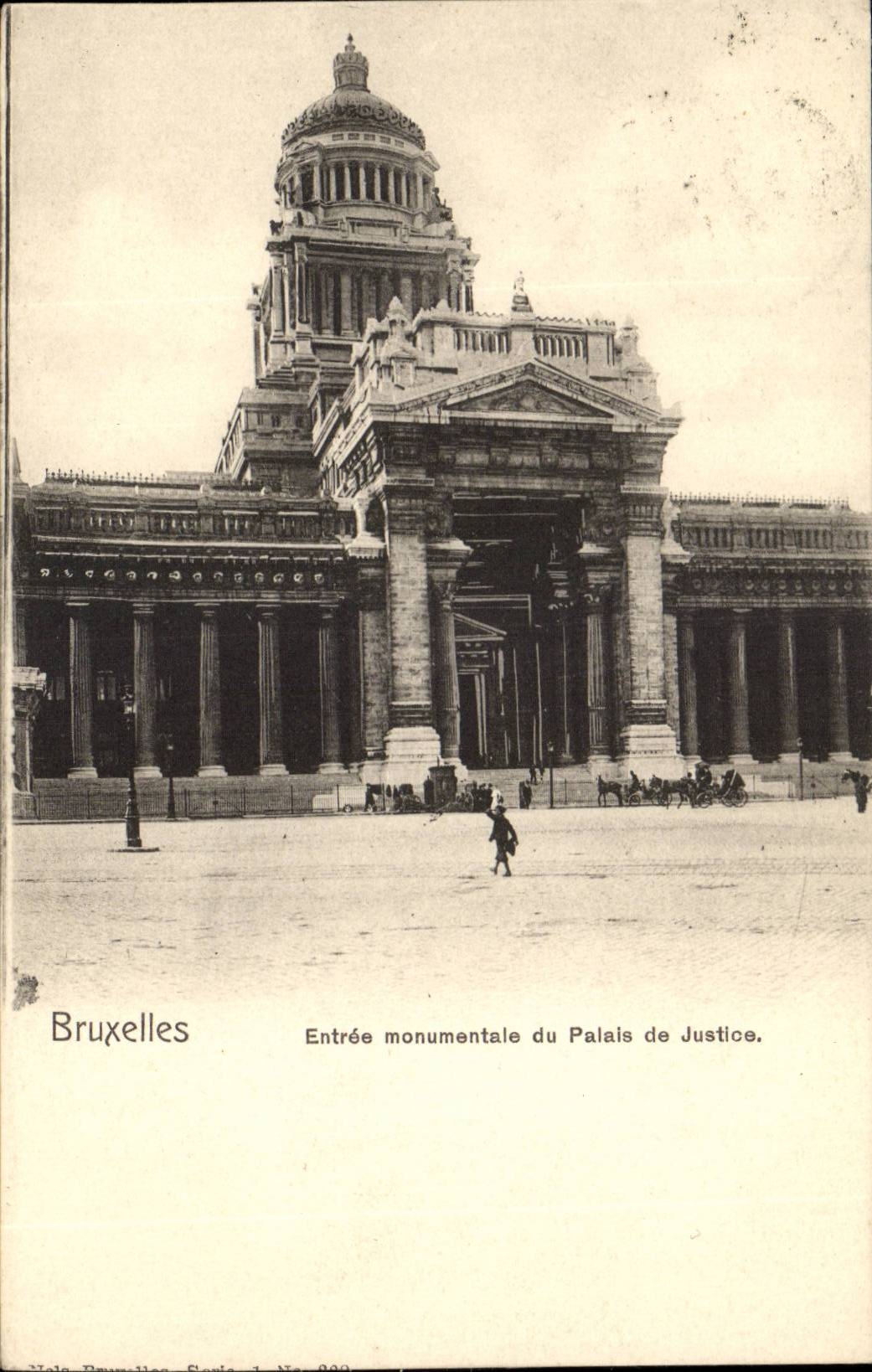 Belgique Bruxelles CPA Entree monumentale du palais de justice