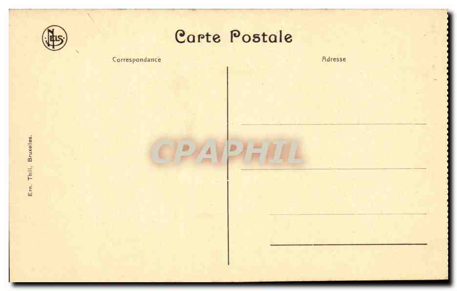 Belgique Bruxelles CPA Colonne du congres — Rückseite
