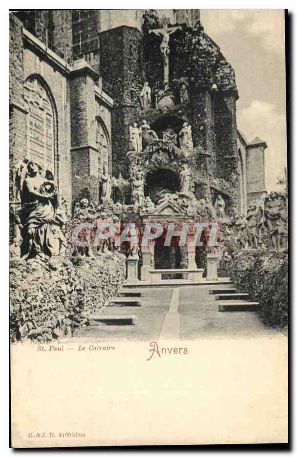 Belgique Anvers CPA St Paul le calvaire