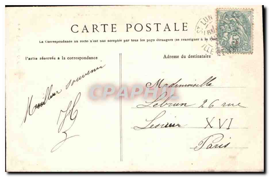 CPA homme en costume Un gars de Quimper (folklore — Verso