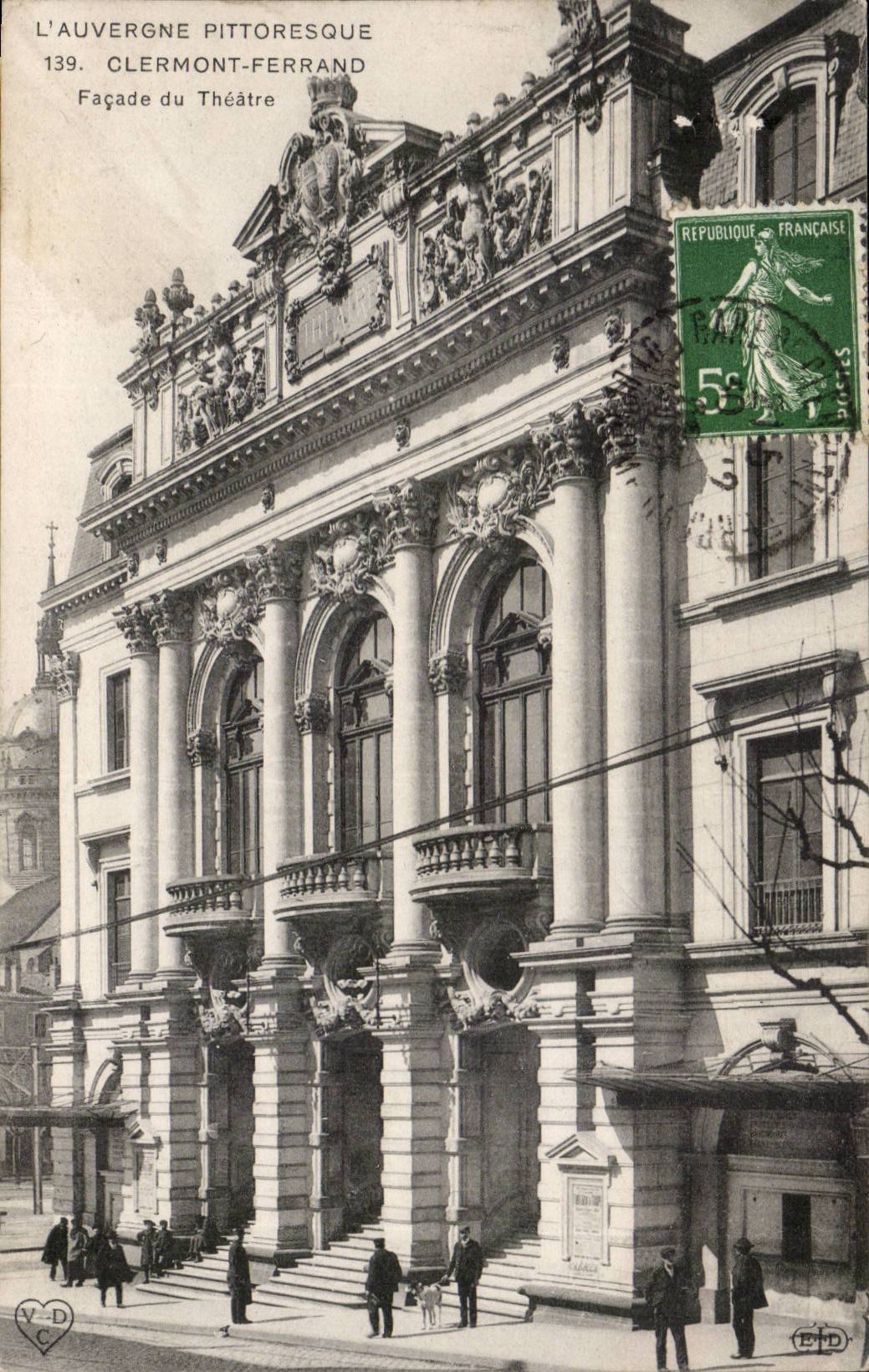 Auvergne Clermont Ferrand CPA Facade du theatre