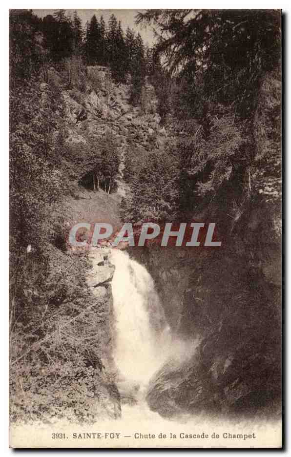 Sainte Foy CPA Chute de la cascade de Champet