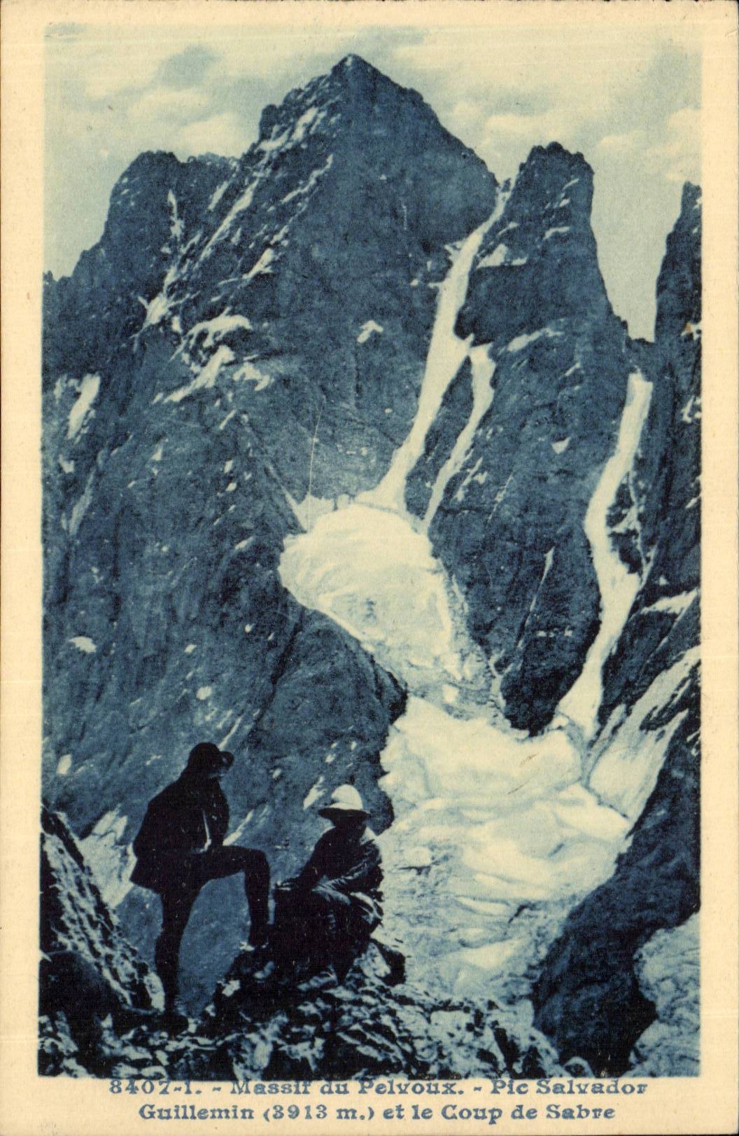 Massif du Pelvoux — Pic Guillemín (3913 m.) et le Coup de Sabre — A. Hourtier, Grenoble