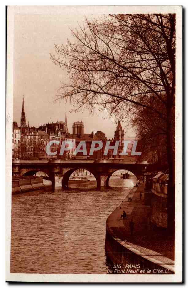 Paris CPA Le pont Neuf et la cite