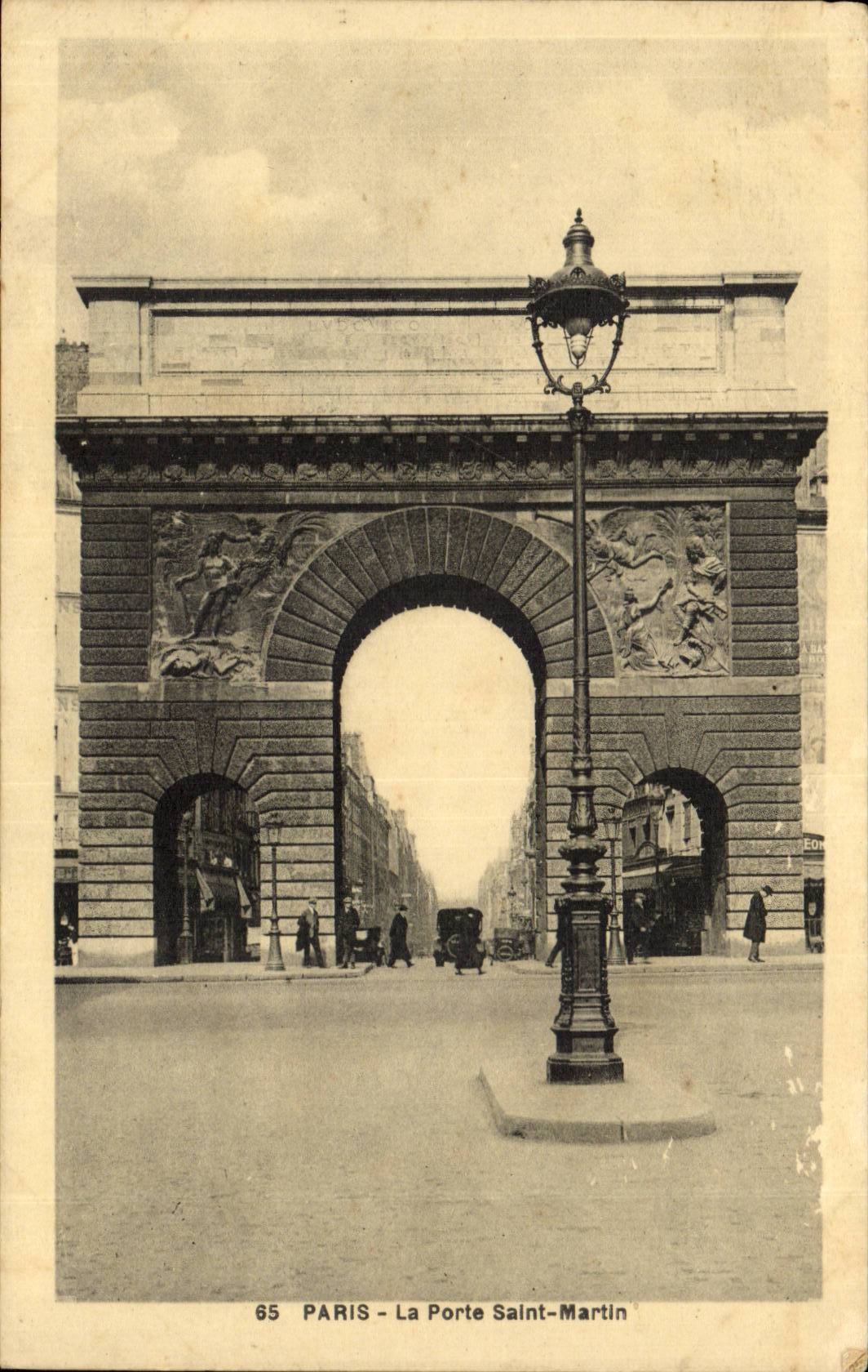 Paris CPA La porte Saint Martin