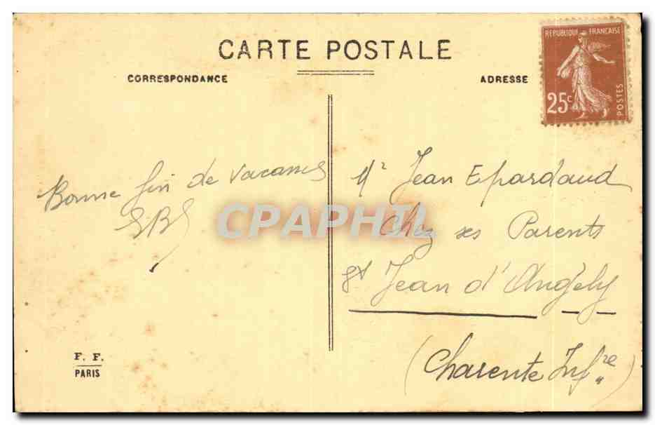 Paris CPA La porte Saint Martin — Rückseite