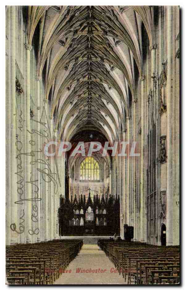 Great Britain Winchester The Nave Cathedral CPA 
