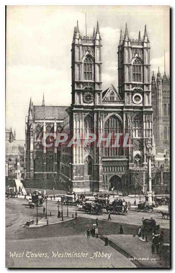 Great Britain London Londres West Towers CPA Westminster abbey