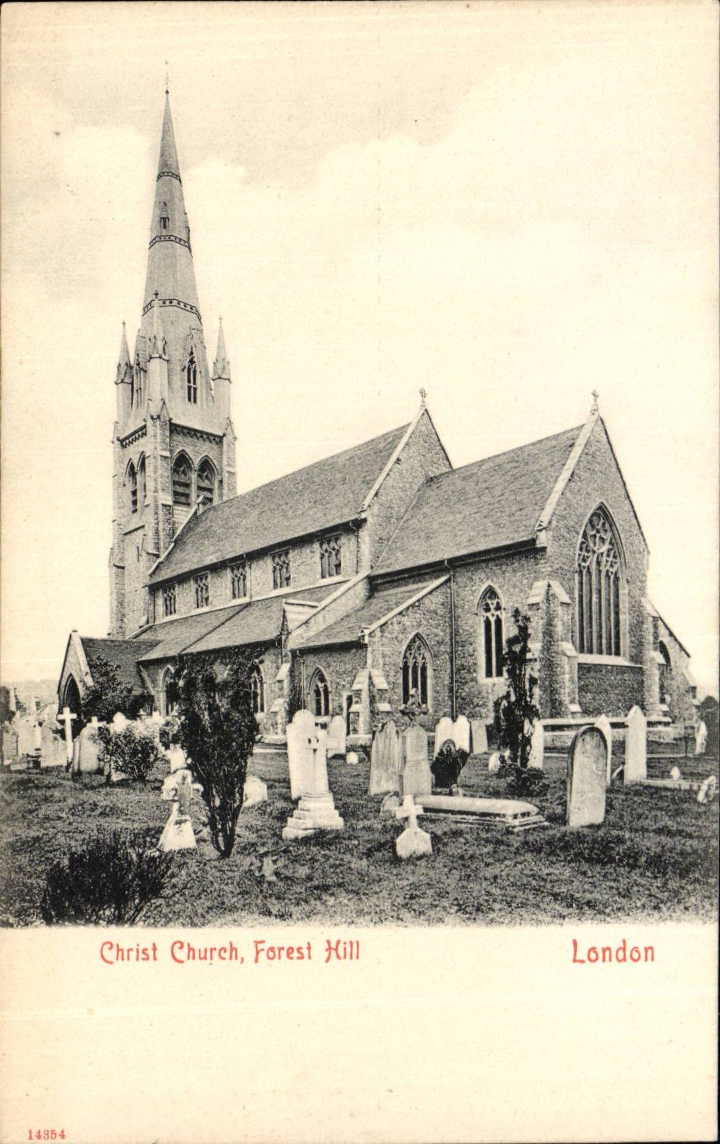 Great Britain Londres London CPA Christ church Forest Hill (cimetiere cemetary)