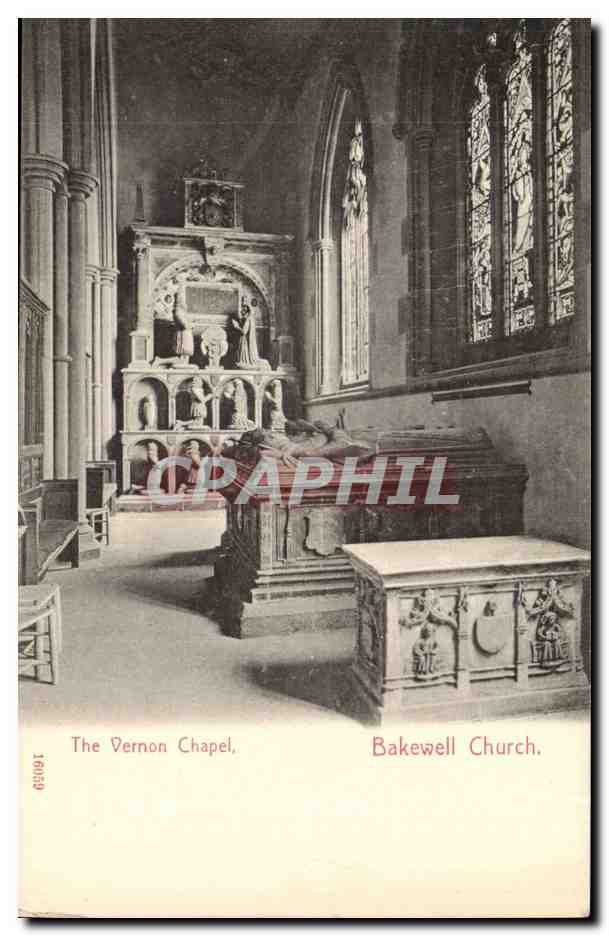 Great Britain Bakewell church CPA The Vernon chape
