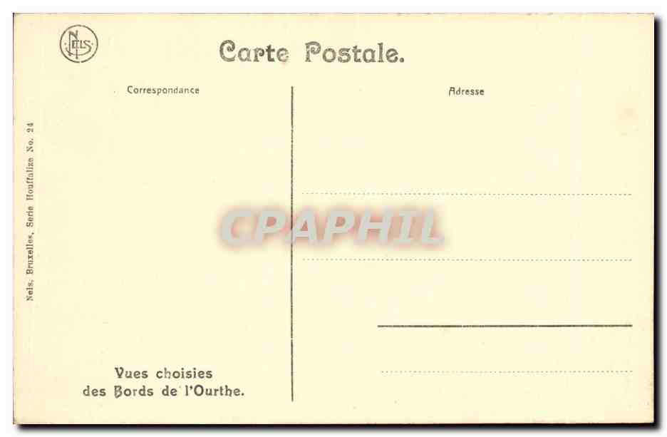 Belgie Belgique CPA Houfflalize l'eglise et l'ourthe — Rückseite