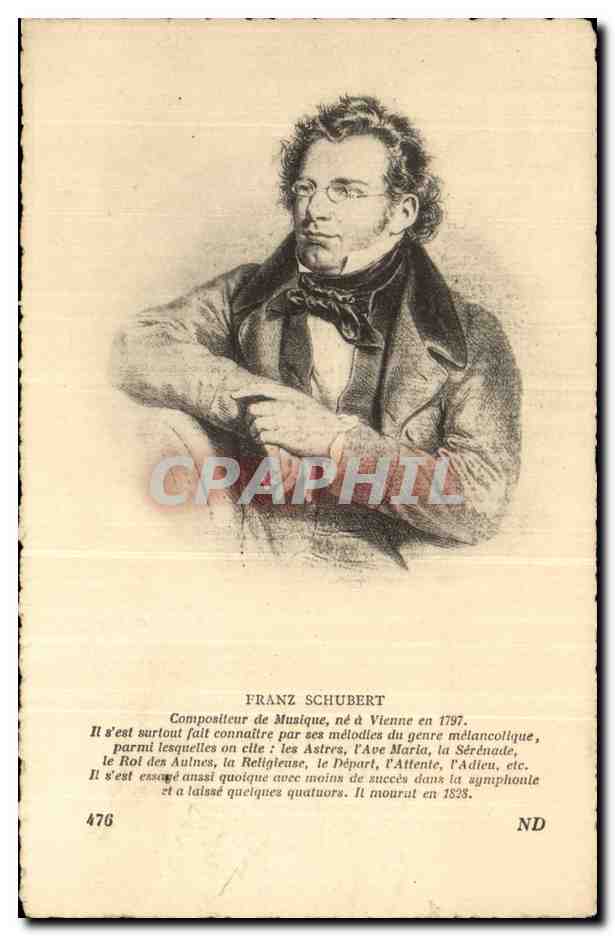 CPA Franz Schubert compisteur ne a Vienne en 1797 