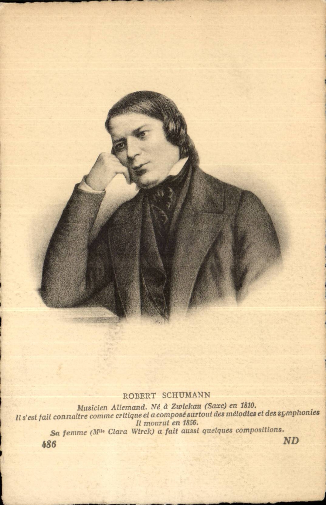 CPA Robert Schuman compositeur ne a Zwickay (Saxe) an 1810 