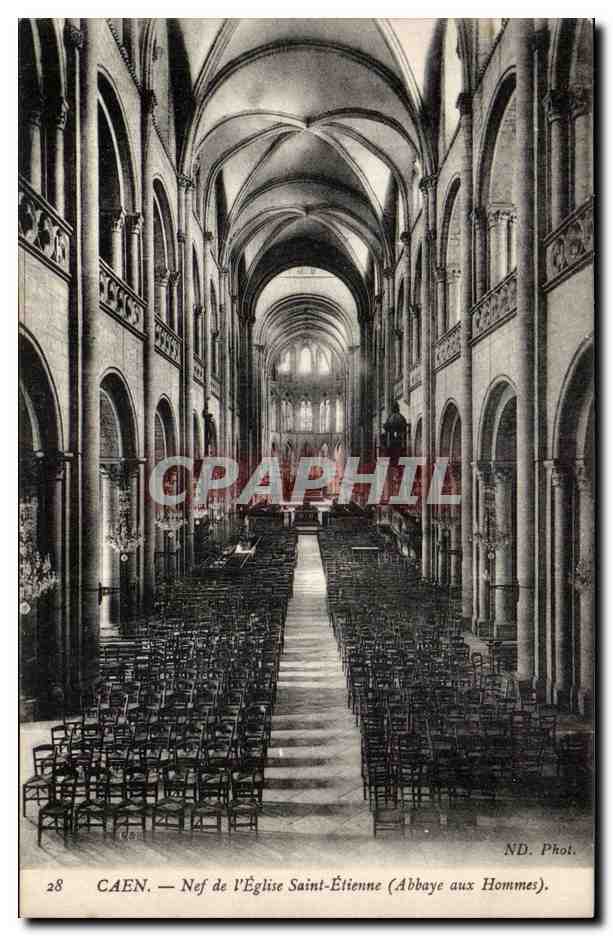 Caen CPA Nef de l'eglise Saint Etienne (abbaye aux hommes)