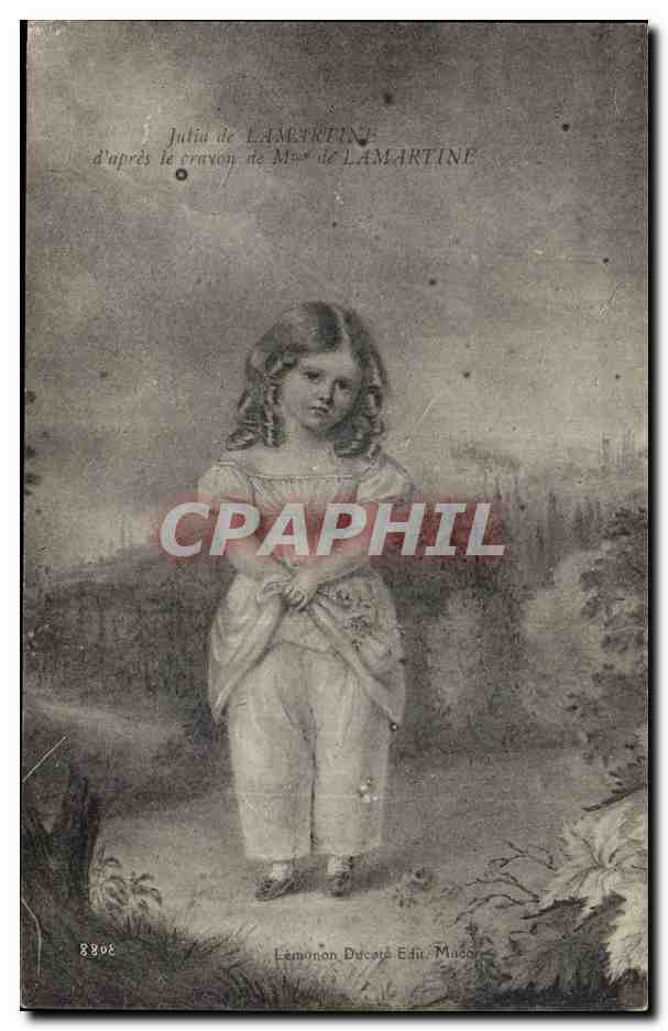 Julia de Lamartine d'apres le crayon de Mme de Lamartine CPA 