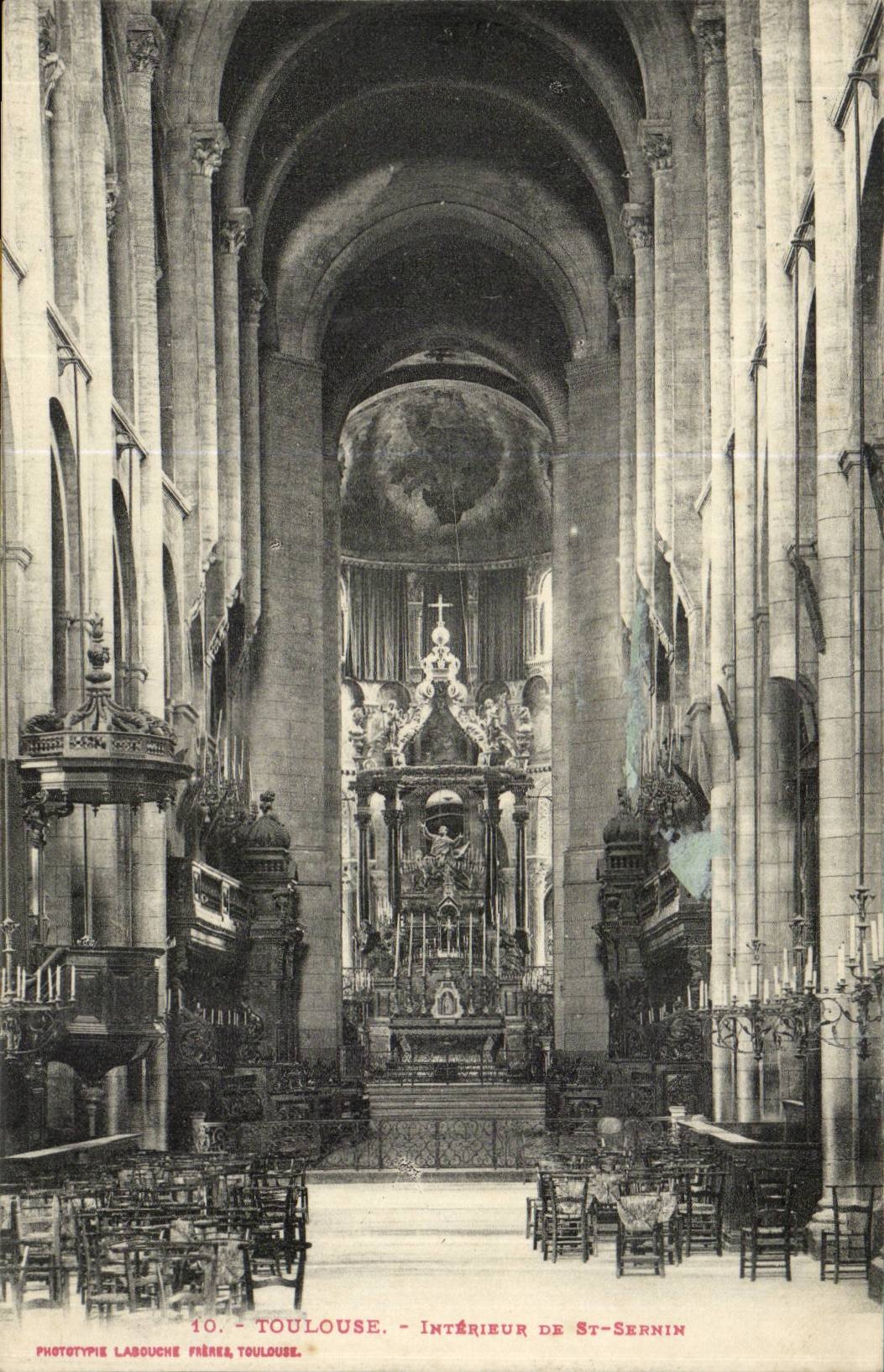 Toulouse CPA Interieur de l'eglise Saint Sernin