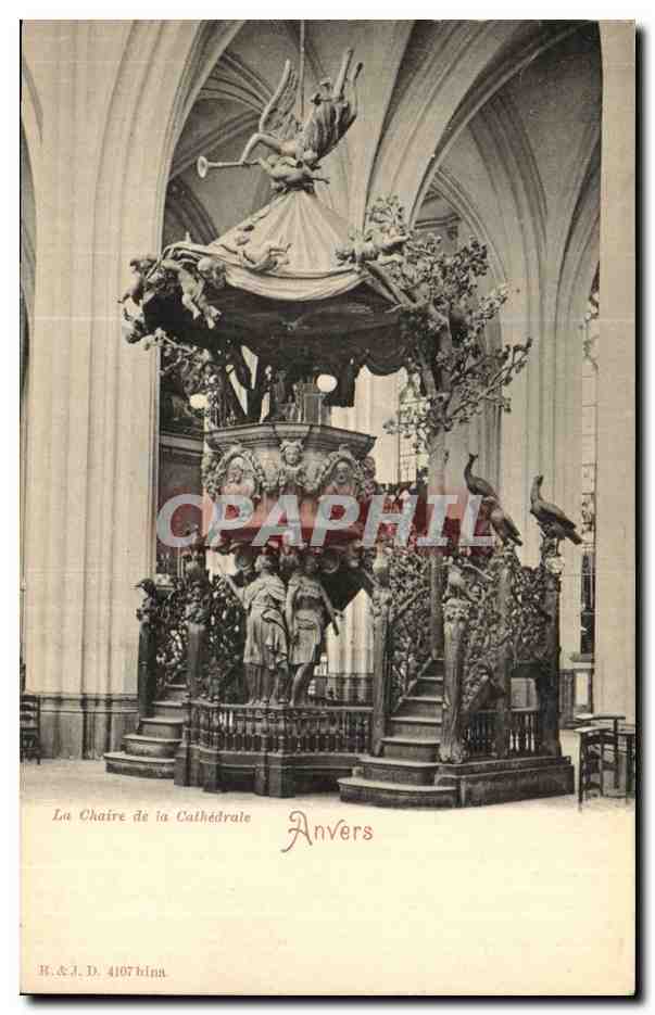 Belgie Belgique Anvers CPA La chaire de la cathedrale