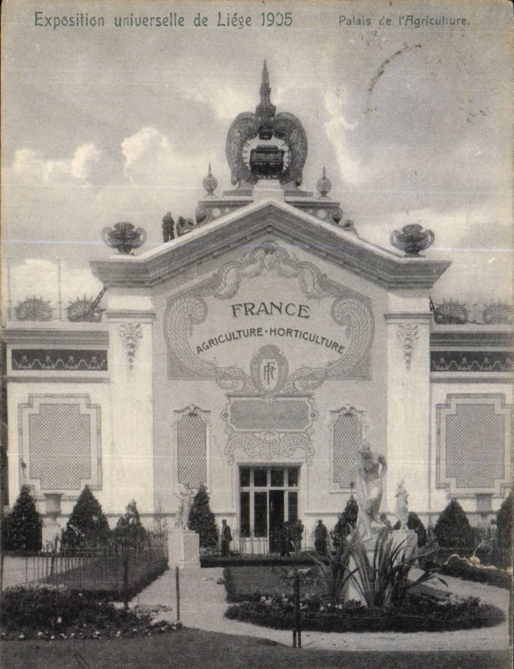 Palais de l'Agriculture — Exposition universelle de Liège 1905 — Éditeur : Union Postale Universelle, N° 18