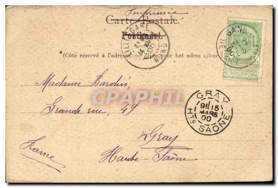 Maison des Tisserands — Gand, Belgique — Ed. Nels, Bruxelles, Série 33, No. 29 — Rückseite