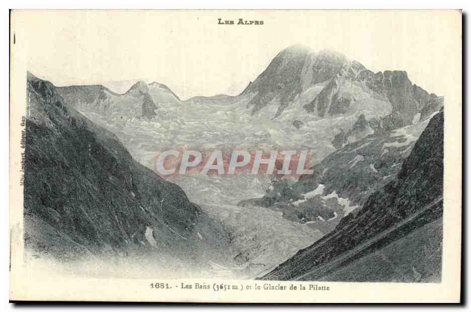 Alpes CPA Les Bains (3651m) et le glacier de Pilatte