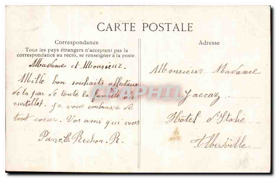 CPA Fantaisie onne annee Femme  — Verso