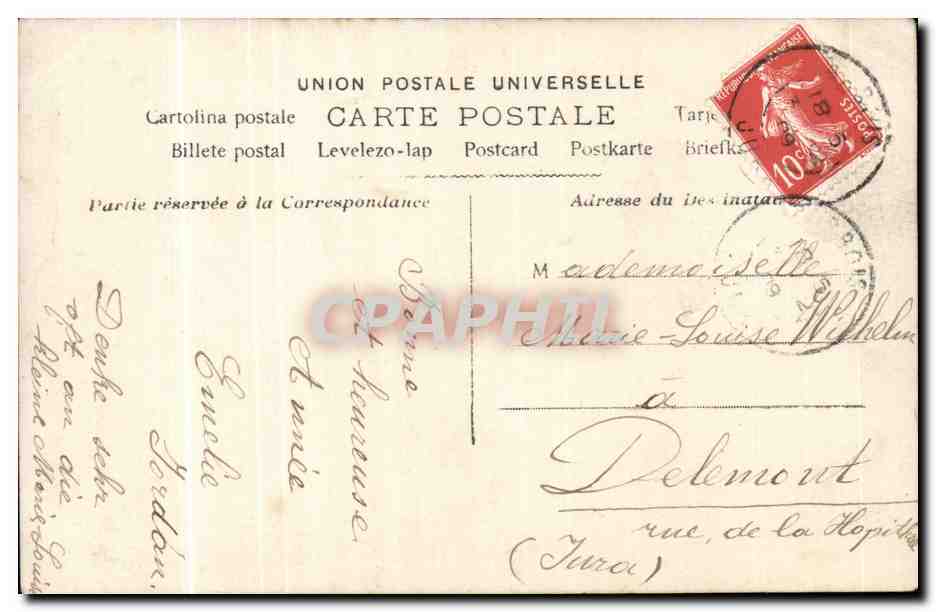 CPA Fantaisie Enfants Bonne annee — Verso